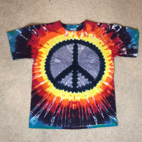 Peace Sign Tie Dye Tee - Picture 1 of 7